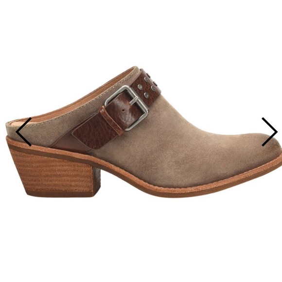 ✨Sofft Adena Slip On Backless Bootie Block Heel Mules Clogs Taupe Suede Sz 8.5 M - Picture 2 of 12